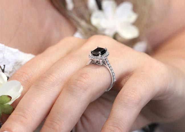 Black Diamond Engagement Rings Barkevs