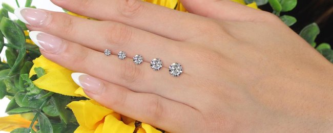 round diamond sizes on hand