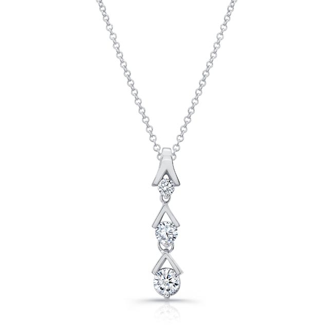 Lab Diamond Drop Necklace