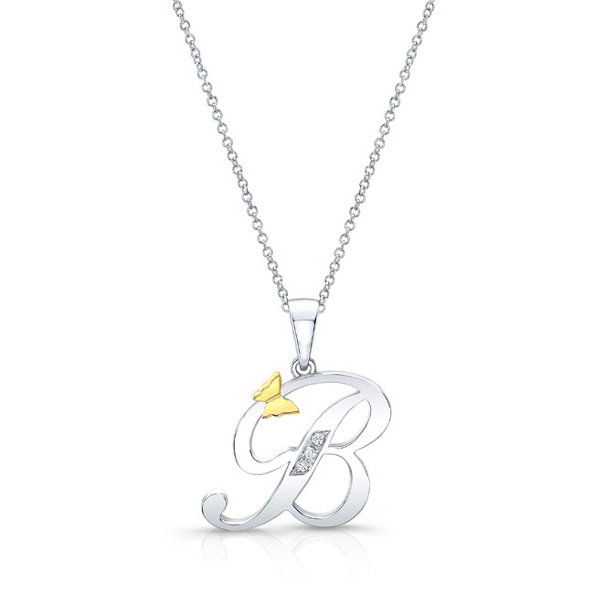 B Initial Necklace