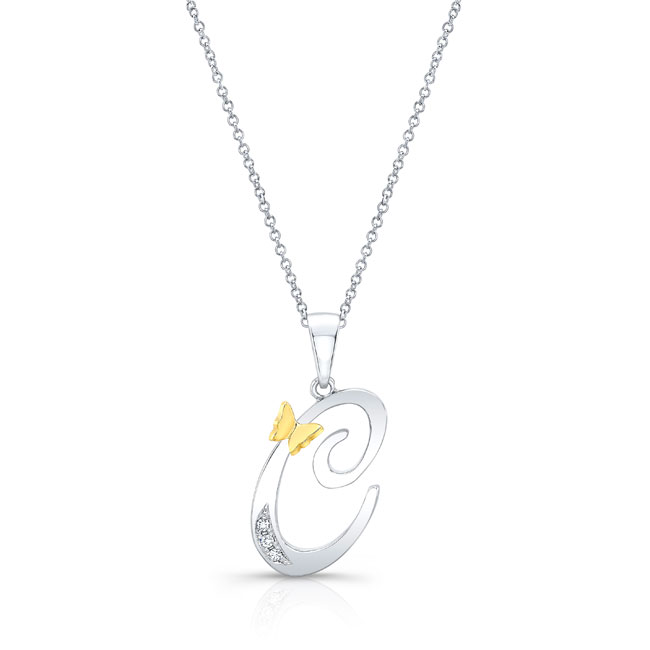 C Initial Necklace