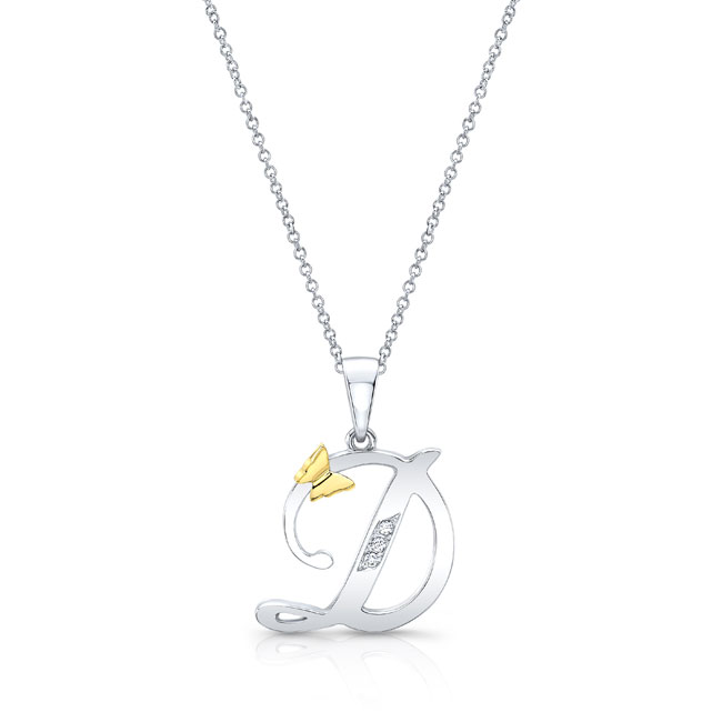 D Initial Necklace