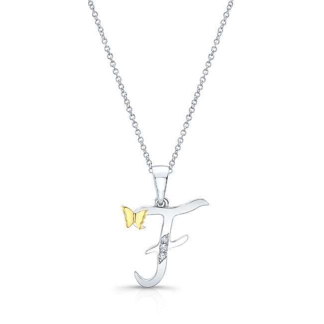 F Initial Necklace