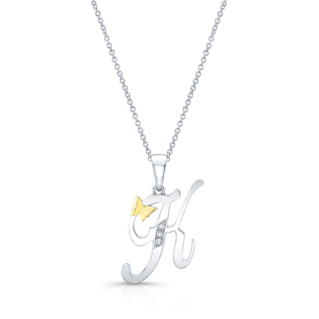 K Initial Necklace