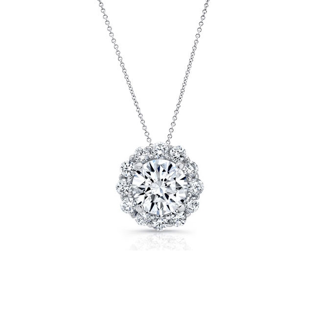 Halo Lab Grown Diamond Necklace