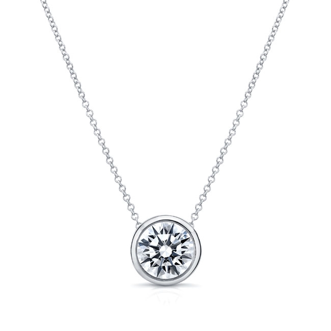 Bezel Lab Grown Diamond Necklace