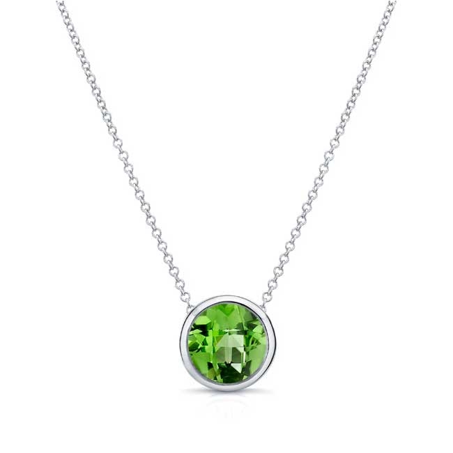 Bezel Peridot Necklace