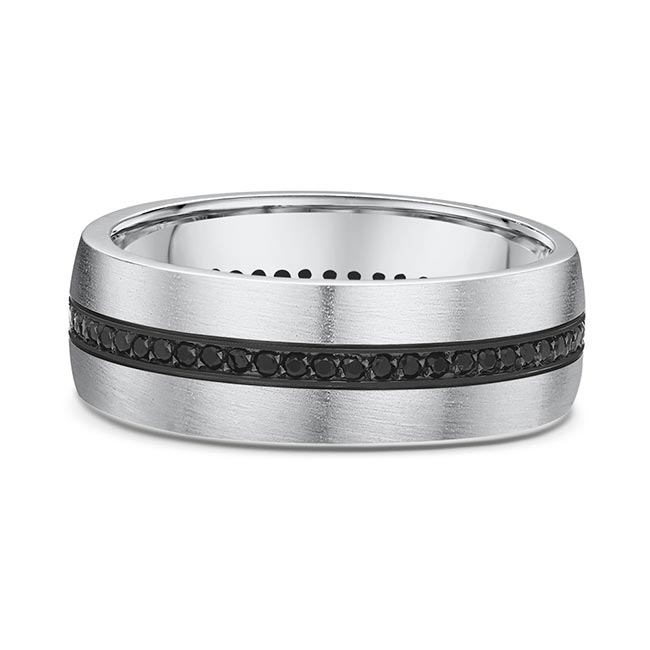 Black Diamond Trim Wedding Band