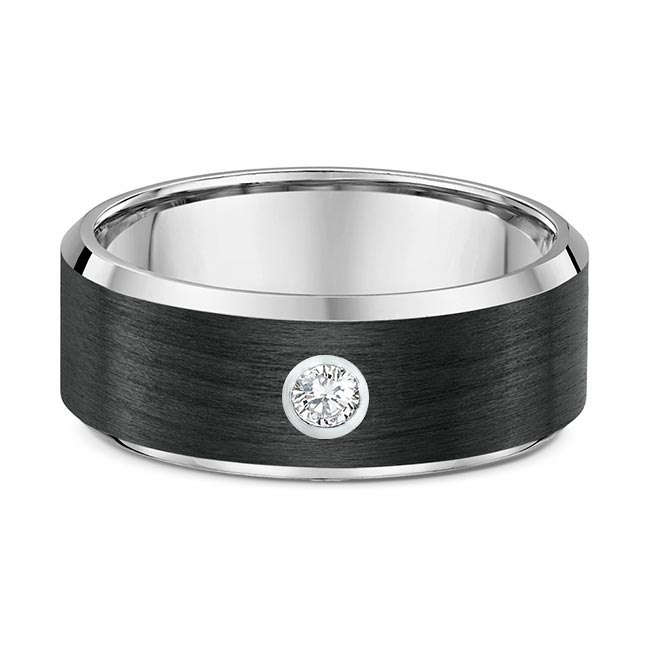 Men's Bezel Diamond Wedding Band