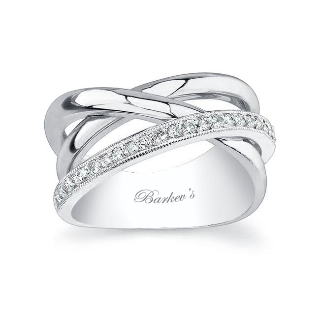 Criss Cross Wedding Band