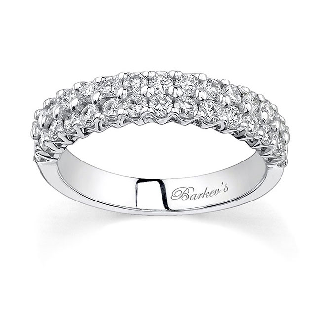 2 Row Diamond Wedding Band