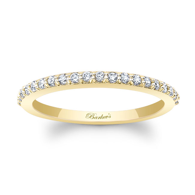 Yellow Gold Simple Diamond Wedding Band