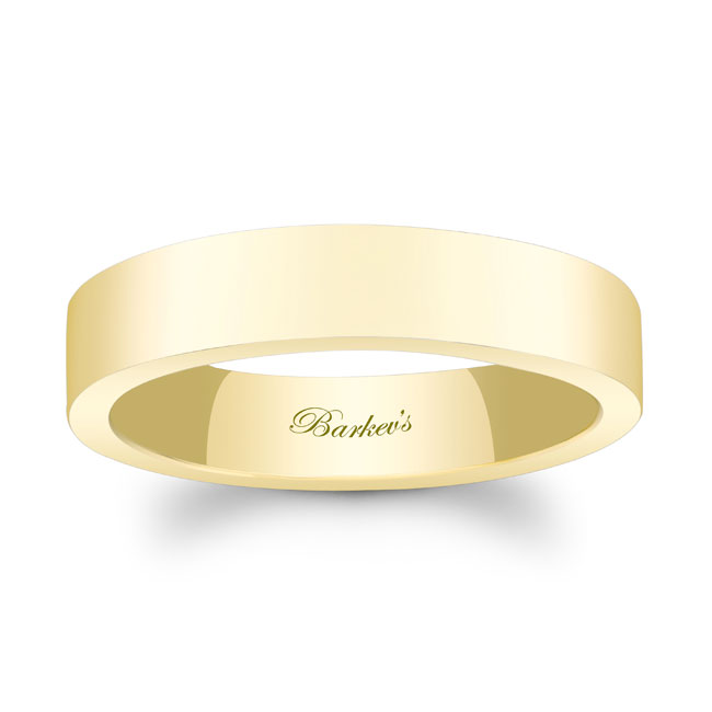 Yellow Gold 4mm Wedding Band