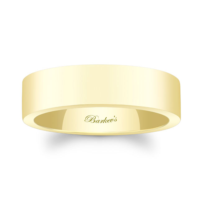 Yellow Gold 6mm Men's Wedding Band