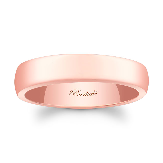 Rose Gold 5mm Men's Domed Wedding Band