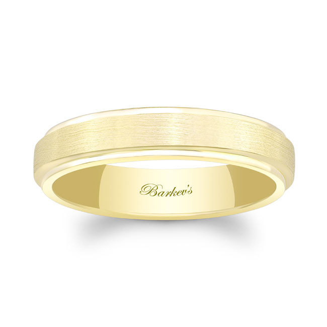 Yellow Gold 5mm Men's Raised Center Wedding Band