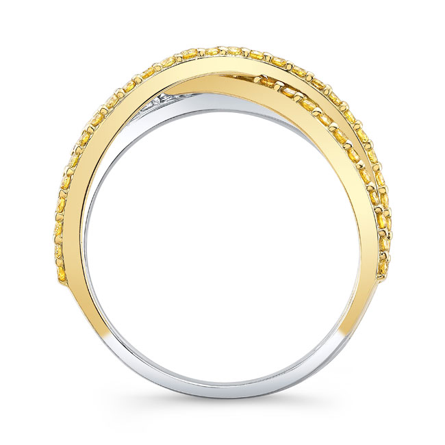 Yellow Diamond Wedding Band Image 2