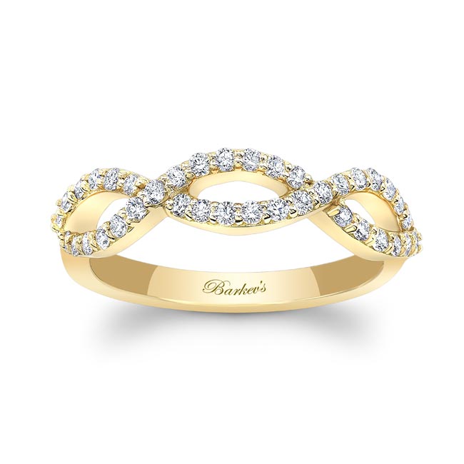 Yellow Gold Infinity Wedding Band