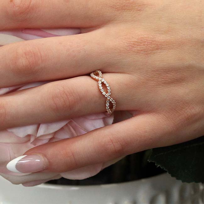 Rose Gold Infinity Wedding Band Image 2