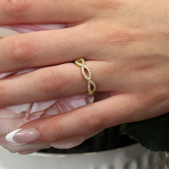 Yellow Gold Infinity Wedding Band Image 2