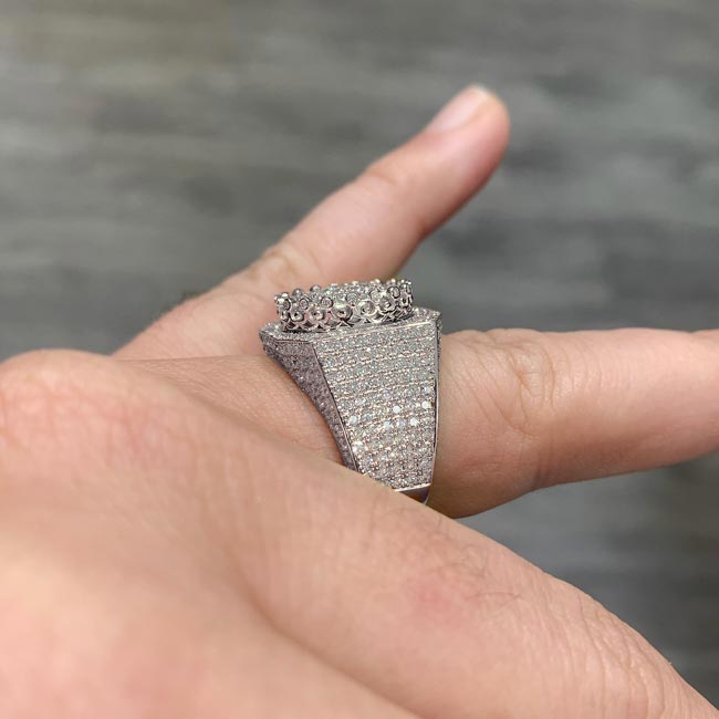 White Gold Mens Diamond Ring Image 4