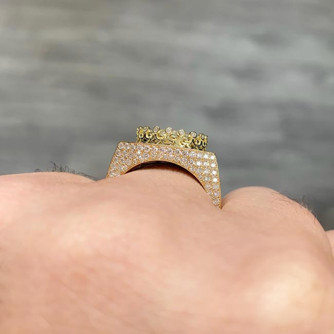 Yellow Gold Mens Diamond Ring Image 5